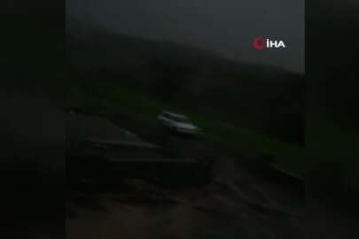 İçinde 3 çocuğun bulunduğu konteyner böyle sürüklendi!