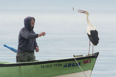 Hasret bitti: Balıkçı Adem amca Yaren Leylek'e kavuştu