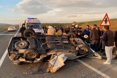 Hurdaya dönen bu araçtan sağ çıktı!