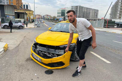 Tartıştığı taksiciyi ezmek için otomobilini üzerine sürdü!