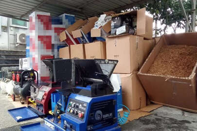 Villayı sigara fabrikasına çevirmişler   