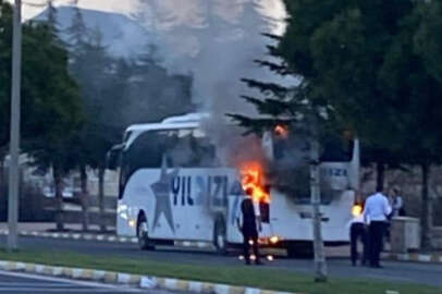Nevşehir'de 38 yolcunun bulunduğu otobüste yangın dehşeti!