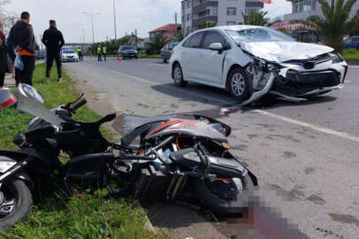 Otomobil elektrikli motosiklete çarptı: 3 çocuk ağır yaralı!