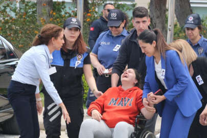 Kazada hayatını kaybeden polise hamile eşi ve babasından zor veda