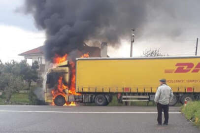 Muğla’da alevler tırı küle çevirdi   