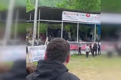 Boğa protokol tribününe daldı!