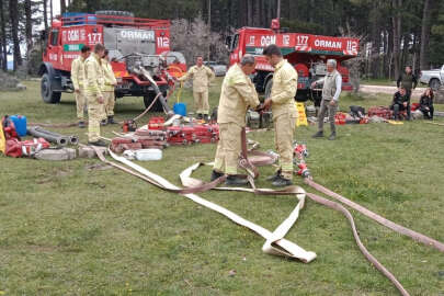 Bursa'da orman çalışanları yangın söndürme eğitimlerini tamamladı