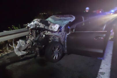 Bursa'da otoyolda korkunç kaza! 1 ölü 1 ağır yaralı