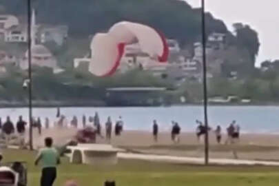 Ordu'da yürekleri ağza getiren an! Paramotorla kalkarken yere çakıldılar...