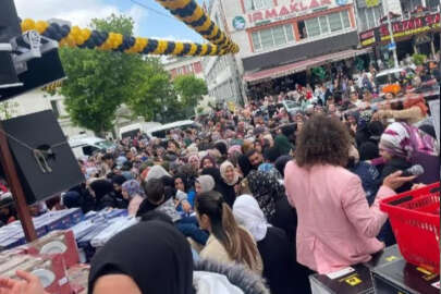 Esenyurt’ta indirim izdihamı! Birbirlerini ezdiler