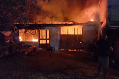 Çatalca'da tamirhanede yangın çıktı, 1 kişi yanarak öldü