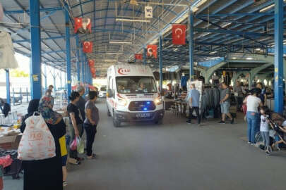 Pazar'da taşlı sopalı kavga! Ortalık savaş alanına döndü