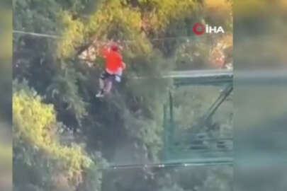 Zipline kazası: 6 yaşındaki çocuk 12 metre yükseklikten göle düştü
