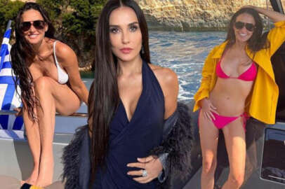 60 yaşındaki Demi Moore bikinili pozlarıyla genç kızlara taş çıkardı!