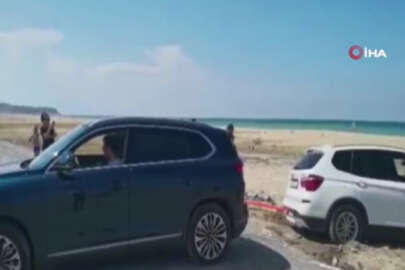 Bataklığa saplanan cipin imdadına Togg yetişti