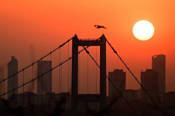 İstanbul'da gün batımı mest etti!