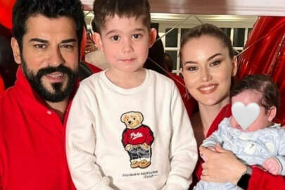 Burak Özçivit ve Fahriye Evcen'in oğulları Kerem ilk kez görüntülendi