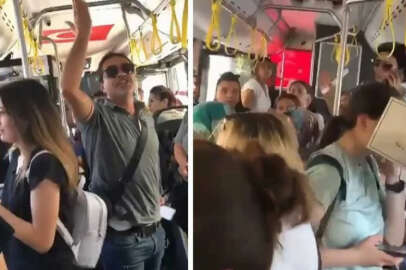 Halk otobüsünde klima kavgası!