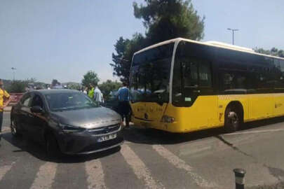 Beşiktaş’ta otomobil iett otobüsüne çarptı! Yaralılar var