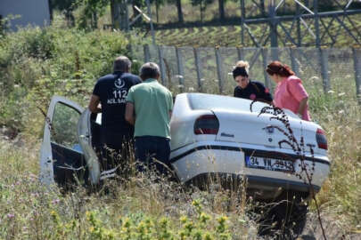 Sinop'ta otomobil su kanalına sürüklendi! Yaralılar var