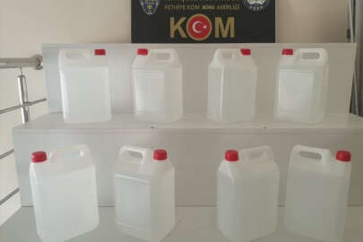 Muğla Fethiye'de 140 litre etil alkol ele geçirildi