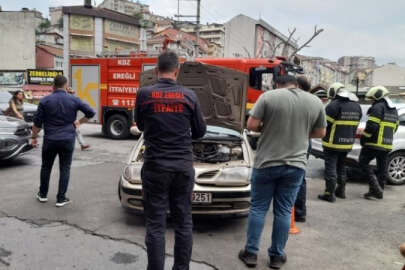 Zonguldak'ta araçtan çıkan dumanlar paniğe neden oldu