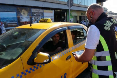 İstanbul Taksim'de ticari taksi denetimi!