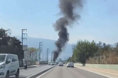 Bursa'da çöplük alanda yangın çıktı!