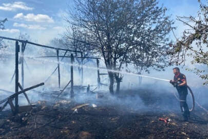 Kırklareli'de bağ evinde yangın!