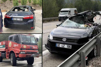 Antalya-Isparta karayolunda zincirleme trafik kazası!