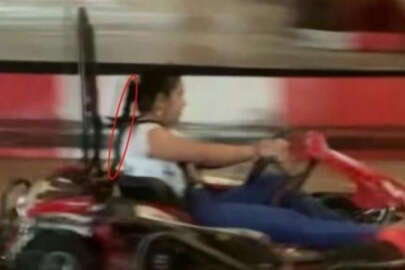 Go-kart pistinde facia: Küçük çocuğun saçı aracın tekerlerine dolandı!