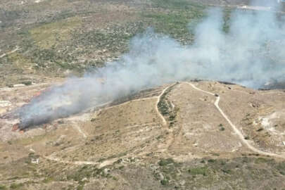 İzmir Çeşme'de korkutan yangın!