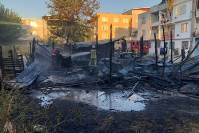 Bursa'da bir mahalleyi sokağa döken yangın!