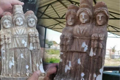 Mezar kazısında fark edildi! Roma dönemine ait ‘Üç Güzeller’ bulundu