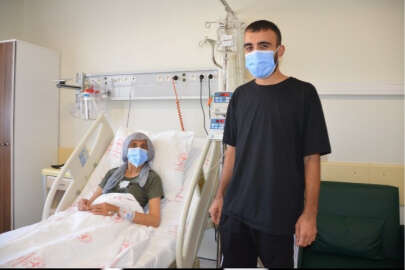 Bursa'da oğlunun böbreği ile hayata tutundu