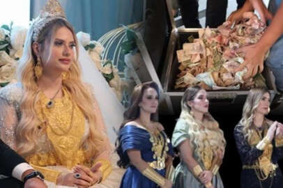 Düğün takıları bavulla taşındı!