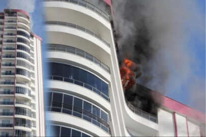 18. katta yangın paniği! Bir itfaiye eri dumandan etkilendi