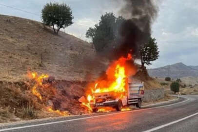 Bir anda alev topuna döndü! Son saniyede kurtuldular