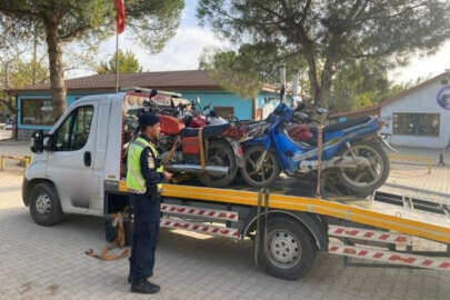 Bursa'da jandarmadan plakasız araçlara yönelik uygulama