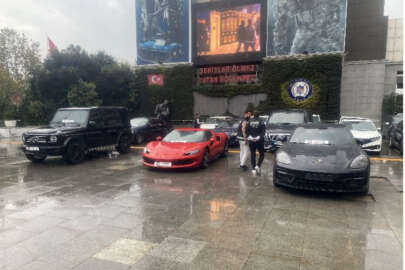 Polat ailesinin el konulan lüks araçları sergilendi