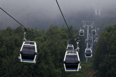 Bursa'da teleferik seferlerine şiddetli rüzgar engeli