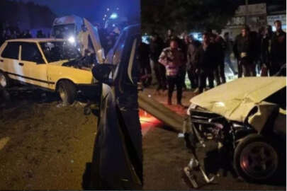 Zincirleme kaza! 4 araç birbirine girdi