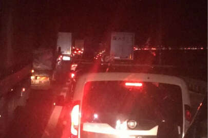 Bursa Orhangazi Tüneli'ndeki çalışma trafiği kilit etti!