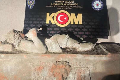 Burdur'da Roma dönemine ait lahit ele geçirildi