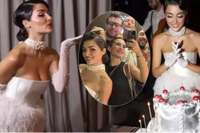 Hande Erçel'in düğün gibi doğum günü!