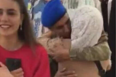 Terhis olan askerden anneye sürpriz!