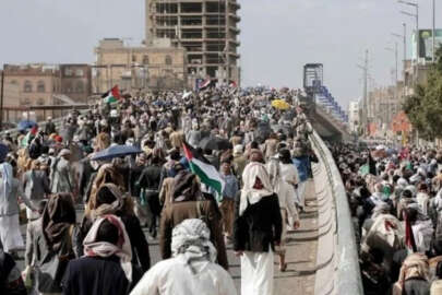 Yemen'de halk, Gazze'ye destek için sokağa indi