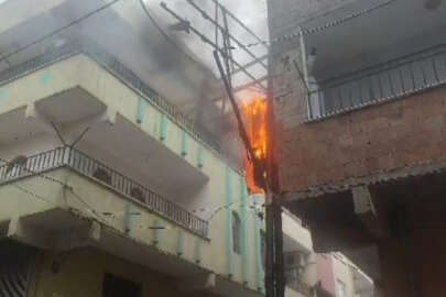 Şanlıurfa'da elektrik direğinde korkutan yangın