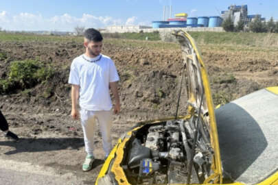 Tekirdağ'da otomobil yandı!