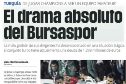 Bursaspor'un düşüşü İspanyol Medyasında!